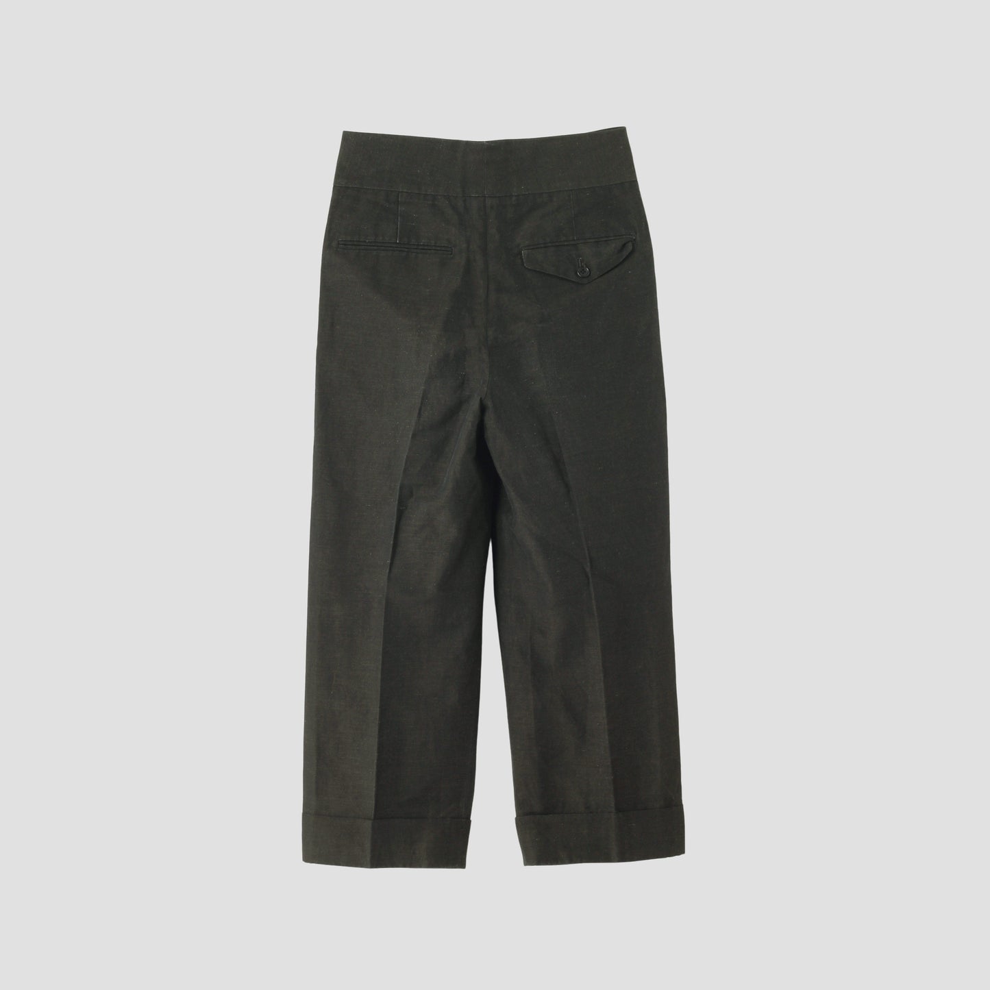 WASHED LINEN COTTON TROUSERS