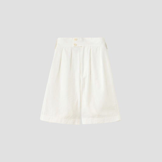 LINEN COTTON TWILL TROUSERS