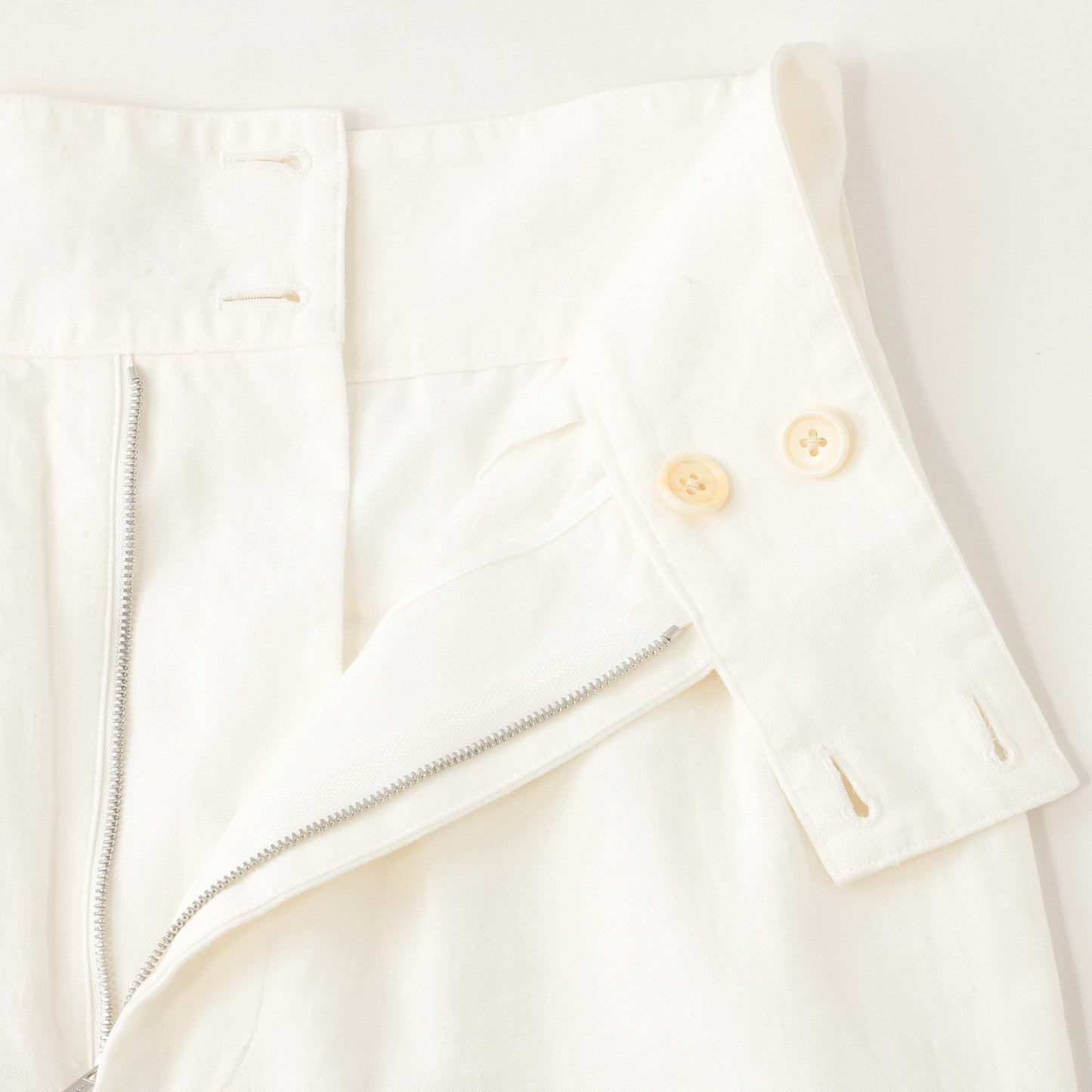 LINEN COTTON TWILL TROUSERS