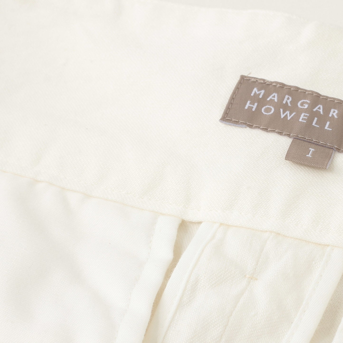 LINEN COTTON TWILL TROUSERS
