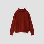 WOOL COTTON TURTLE NECK KNIT