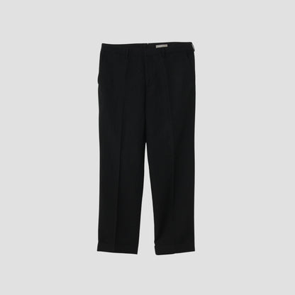 WOOL LINEN POPLIN TROUSERS