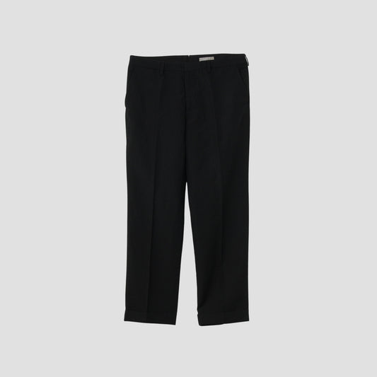WOOL LINEN POPLIN TROUSERS