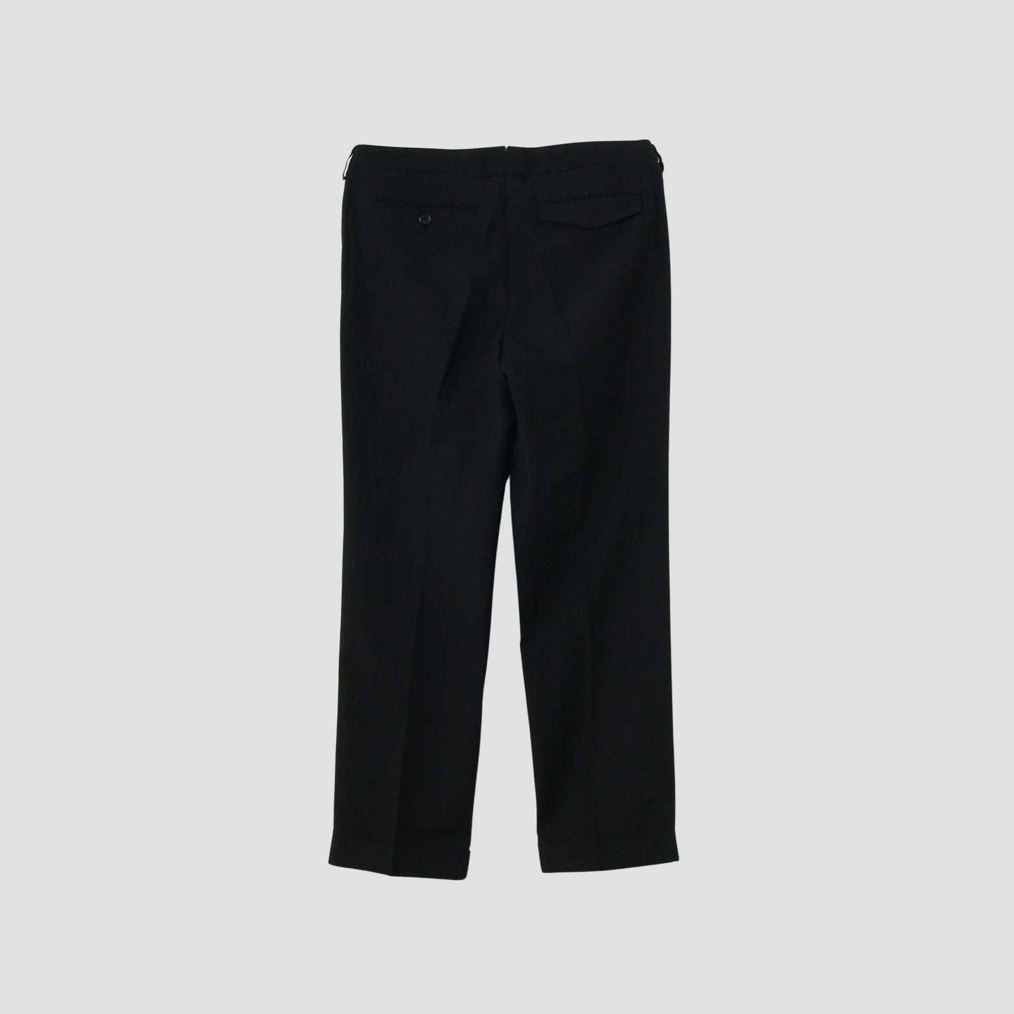 WOOL LINEN POPLIN TROUSERS