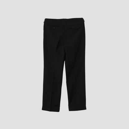 WOOL LINEN POPLIN TROUSERS