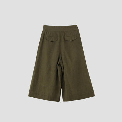 COATED LINEN PLAINWEAVE TROUSERS