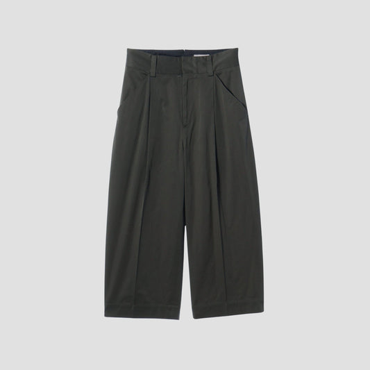 DENSE FINE COTTON TWILL TROUSERS