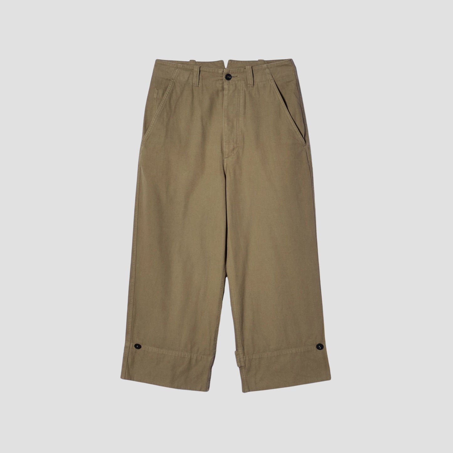 RAISED COTTON TWILL TROUSERS