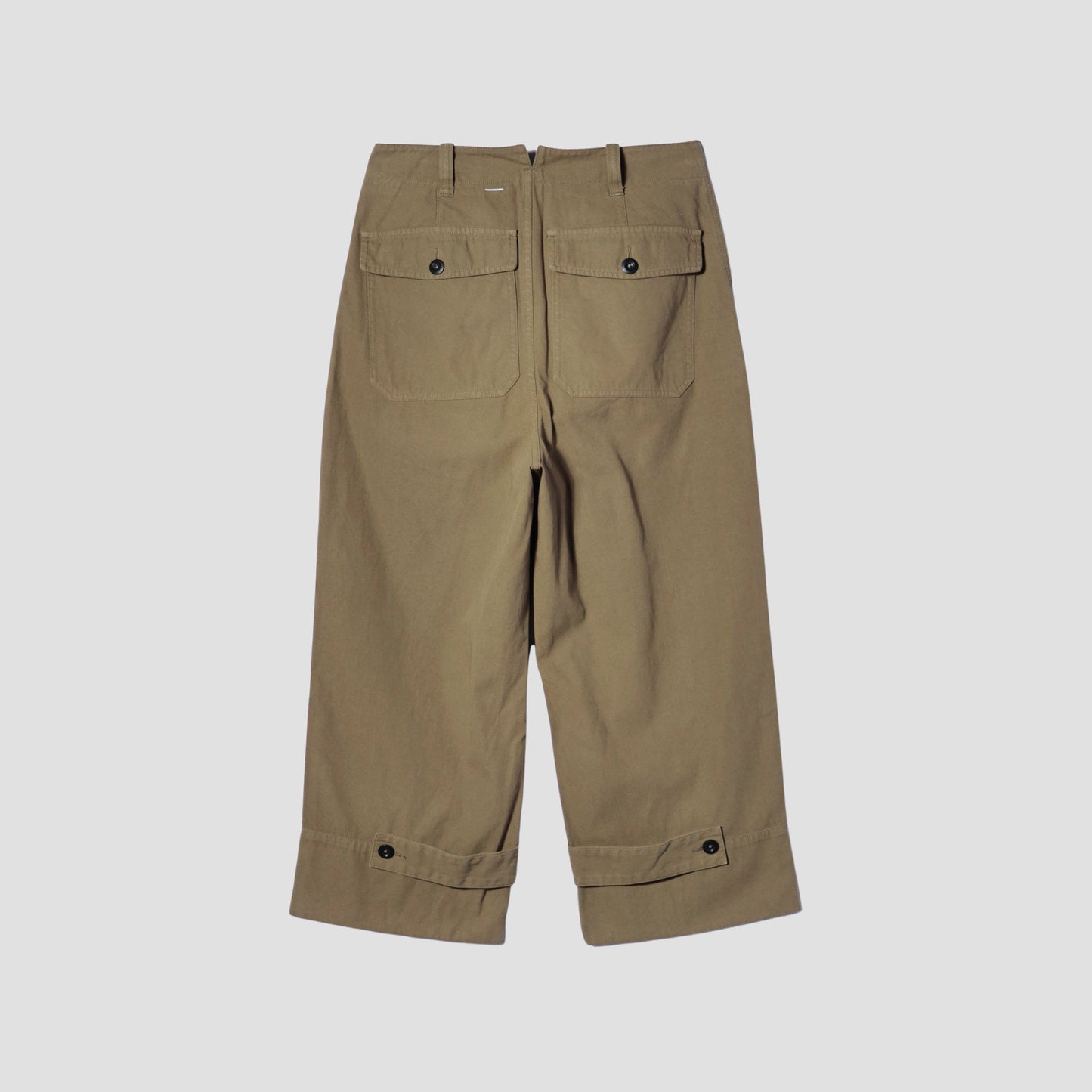 RAISED COTTON TWILL TROUSERS
