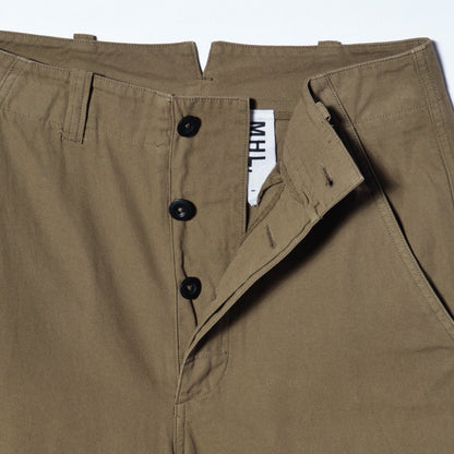 RAISED COTTON TWILL TROUSERS