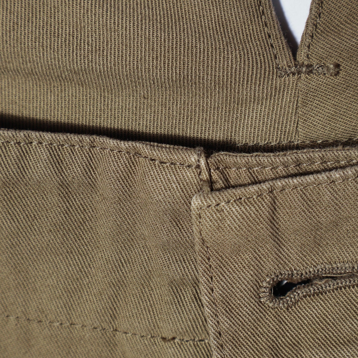 RAISED COTTON TWILL TROUSERS