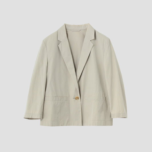 WASHED YARN DYE POPLIN JACKET