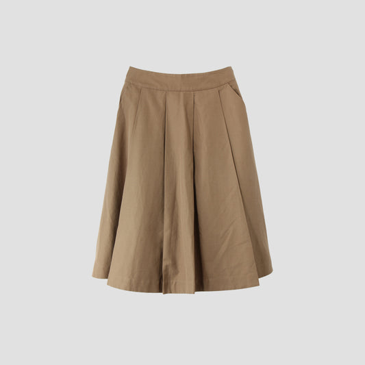 COTTON LINEN DRILL SKIRT