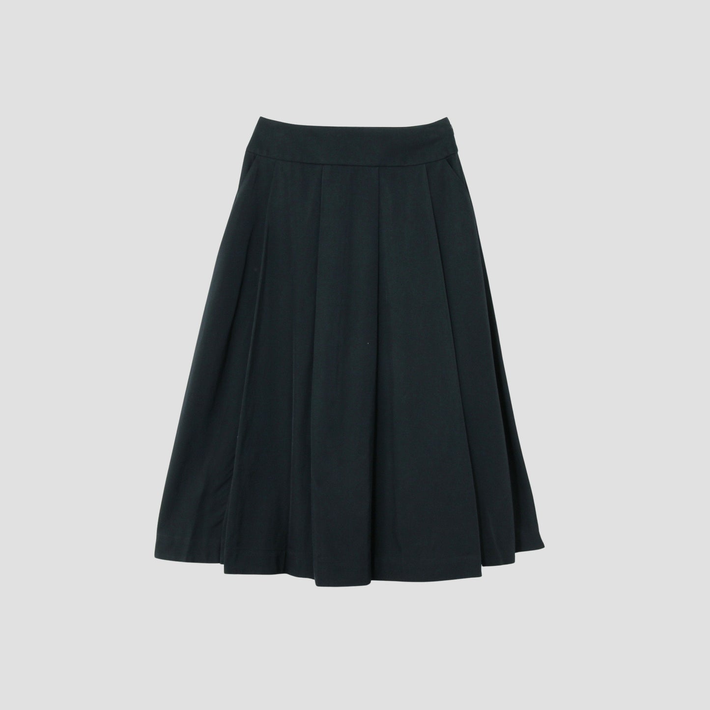 GLAZED COTTON CUPRA SKIRT