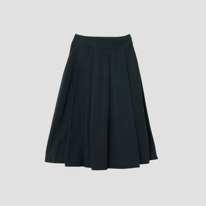 GLAZED COTTON CUPRA SKIRT