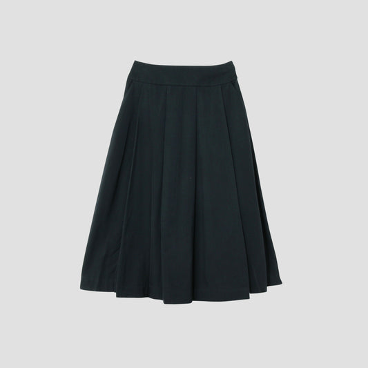 GLAZED COTTON CUPRA SKIRT