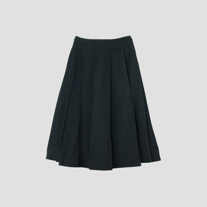 GLAZED COTTON CUPRA SKIRT