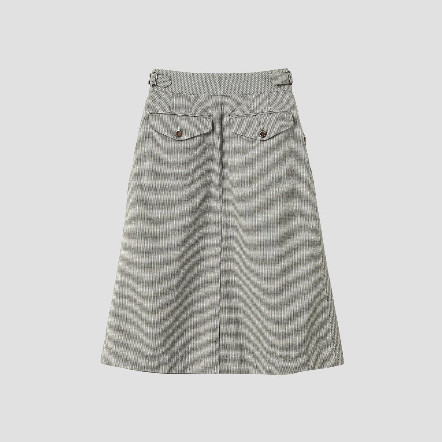 CHEF CHECK COTTON WOOL SKIRT