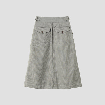 CHEF CHECK COTTON WOOL SKIRT