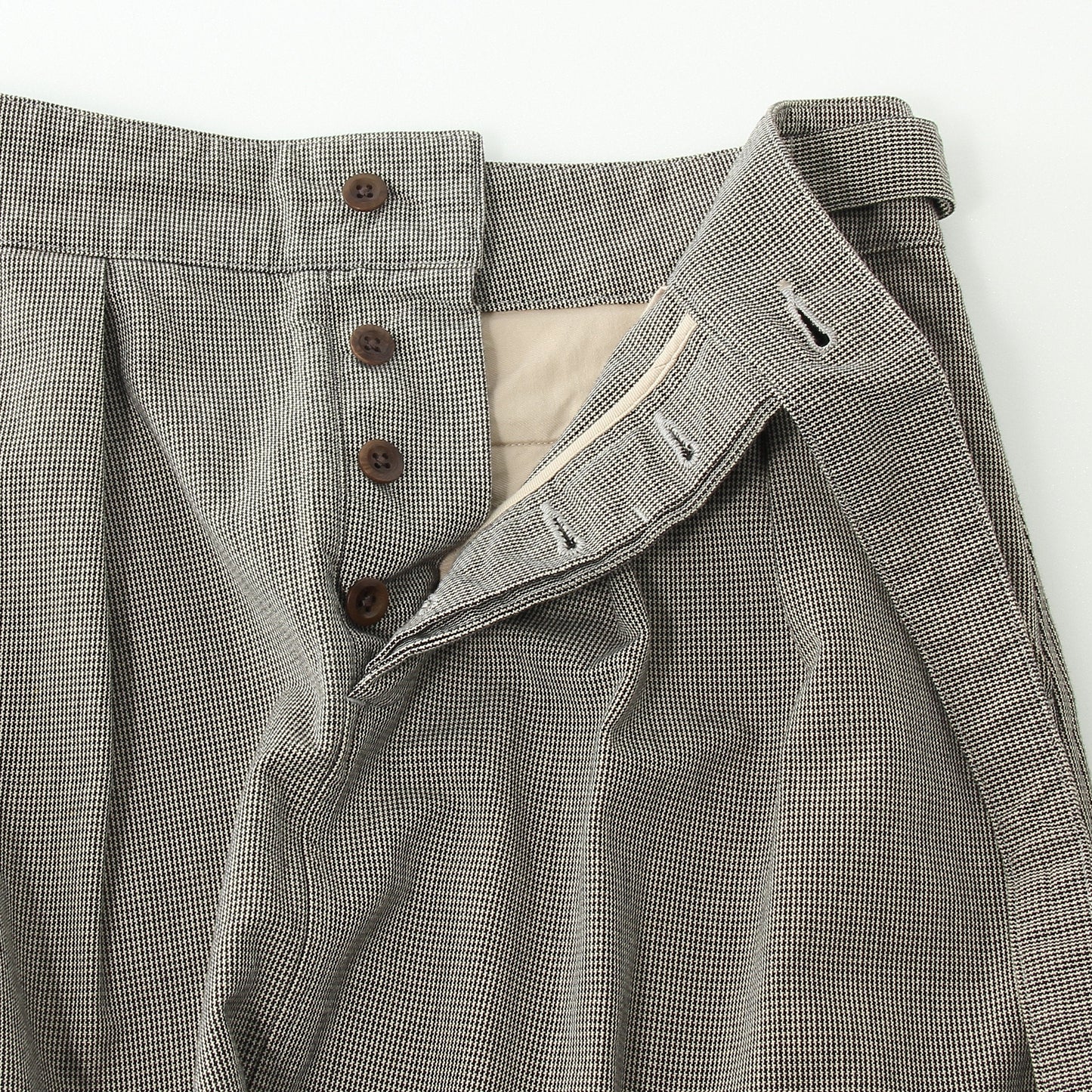 CHEF CHECK COTTON WOOL SKIRT