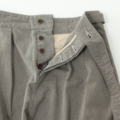 CHEF CHECK COTTON WOOL SKIRT