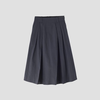 MATT COTTON SILK POPLIN SKIRT