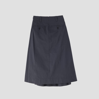 MATT COTTON SILK POPLIN SKIRT