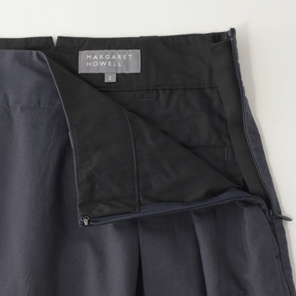 MATT COTTON SILK POPLIN SKIRT
