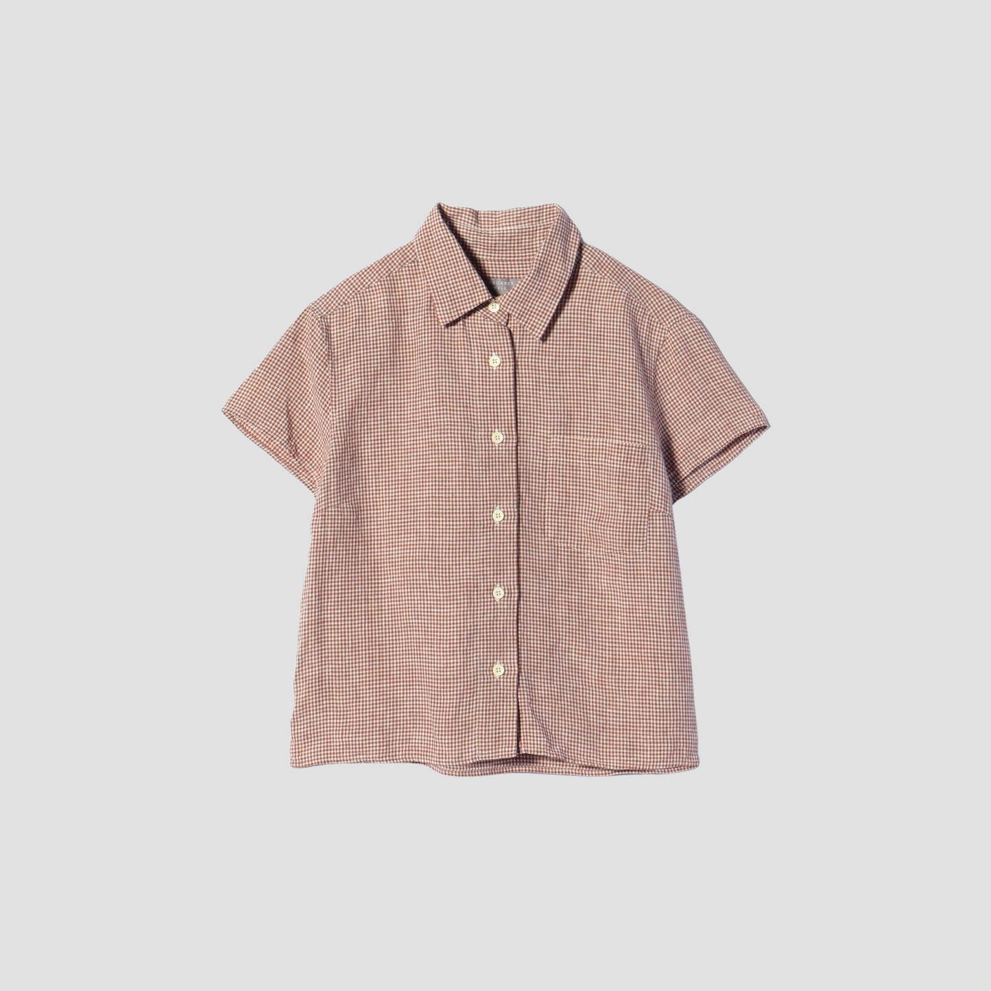 TRI GINGHAM LINEN  SHIRT