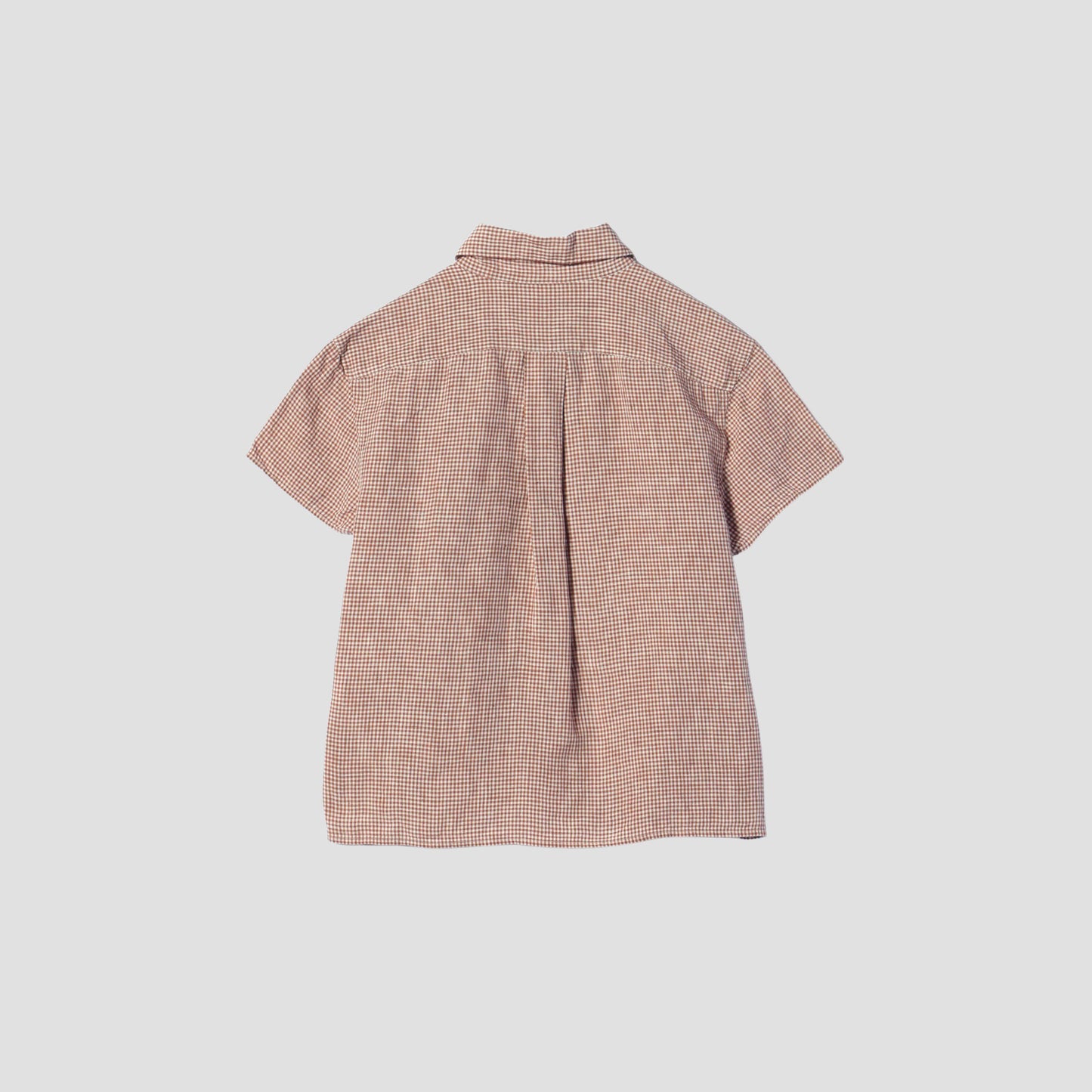 TRI GINGHAM LINEN  SHIRT