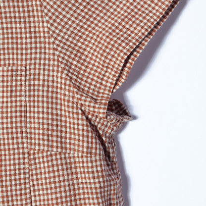 TRI GINGHAM LINEN  SHIRT