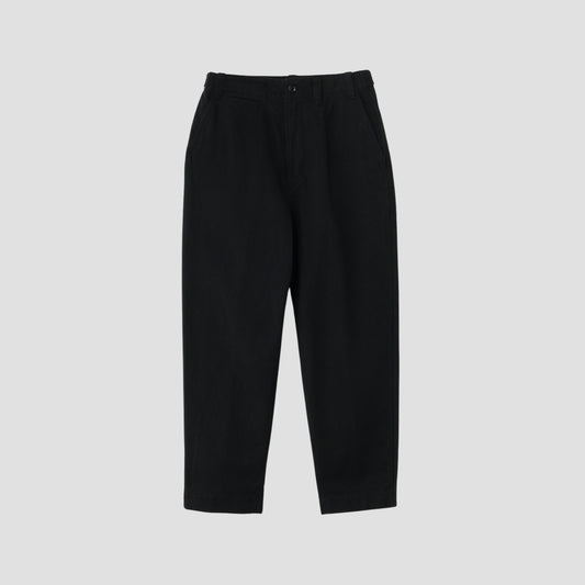 WORN LINEN COTTON DRILL TROUSERS