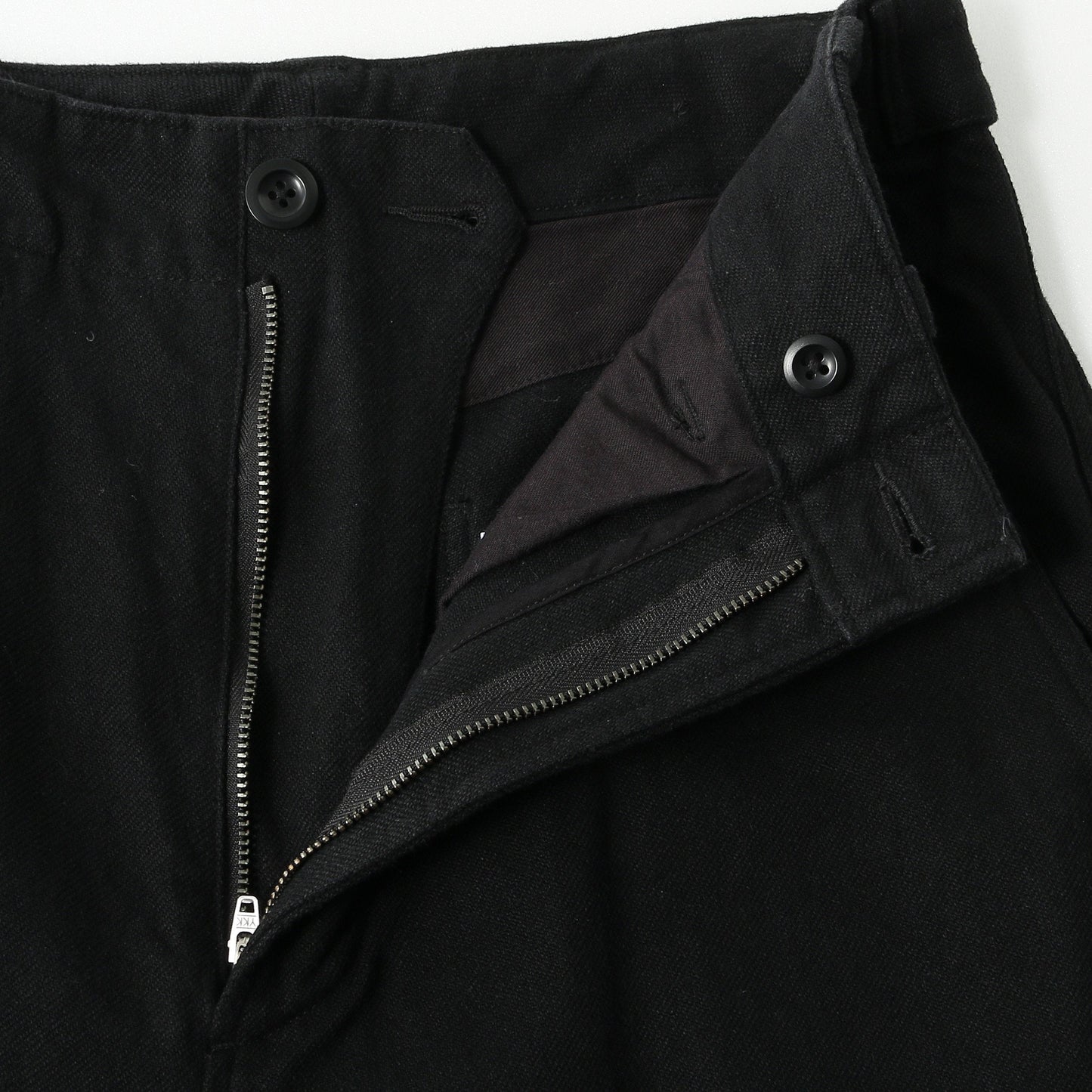 WORN LINEN COTTON DRILL TROUSERS