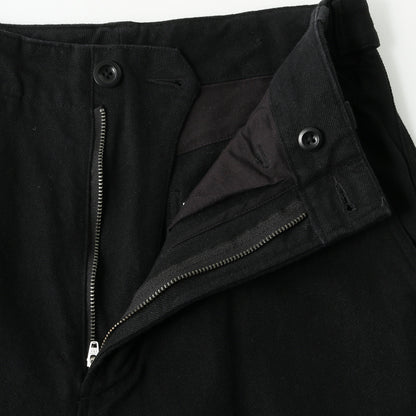 WORN LINEN COTTON DRILL TROUSERS