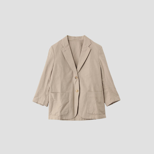 COTTON LINEN OXFORD JACKET