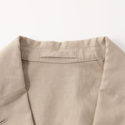 COTTON LINEN OXFORD JACKET