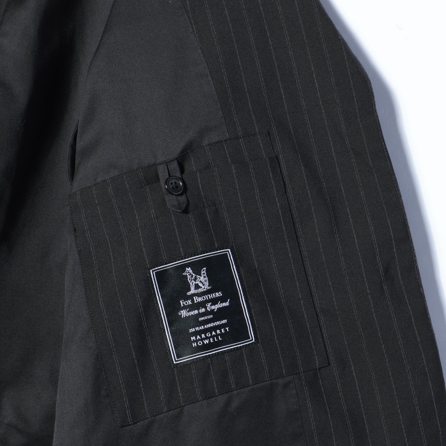 STRIPE WOOL PLAINWEAVE JACKET