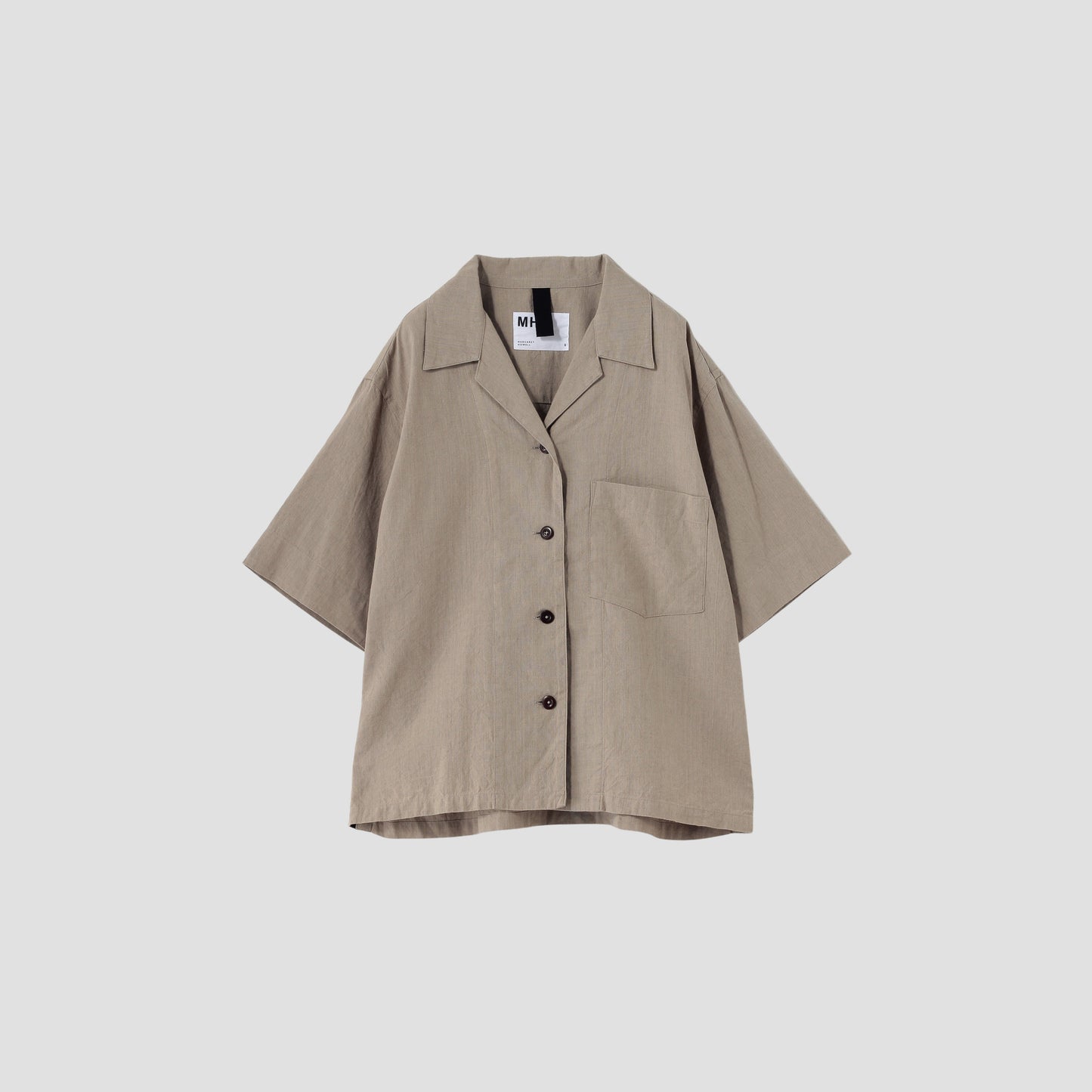 FADED LINEN COTTON PLAINWEAVE SHIRT