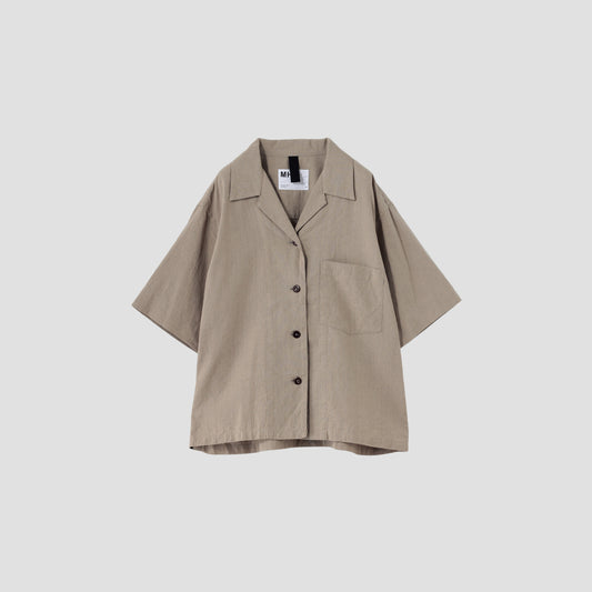 FADED LINEN COTTON PLAINWEAVE SHIRT