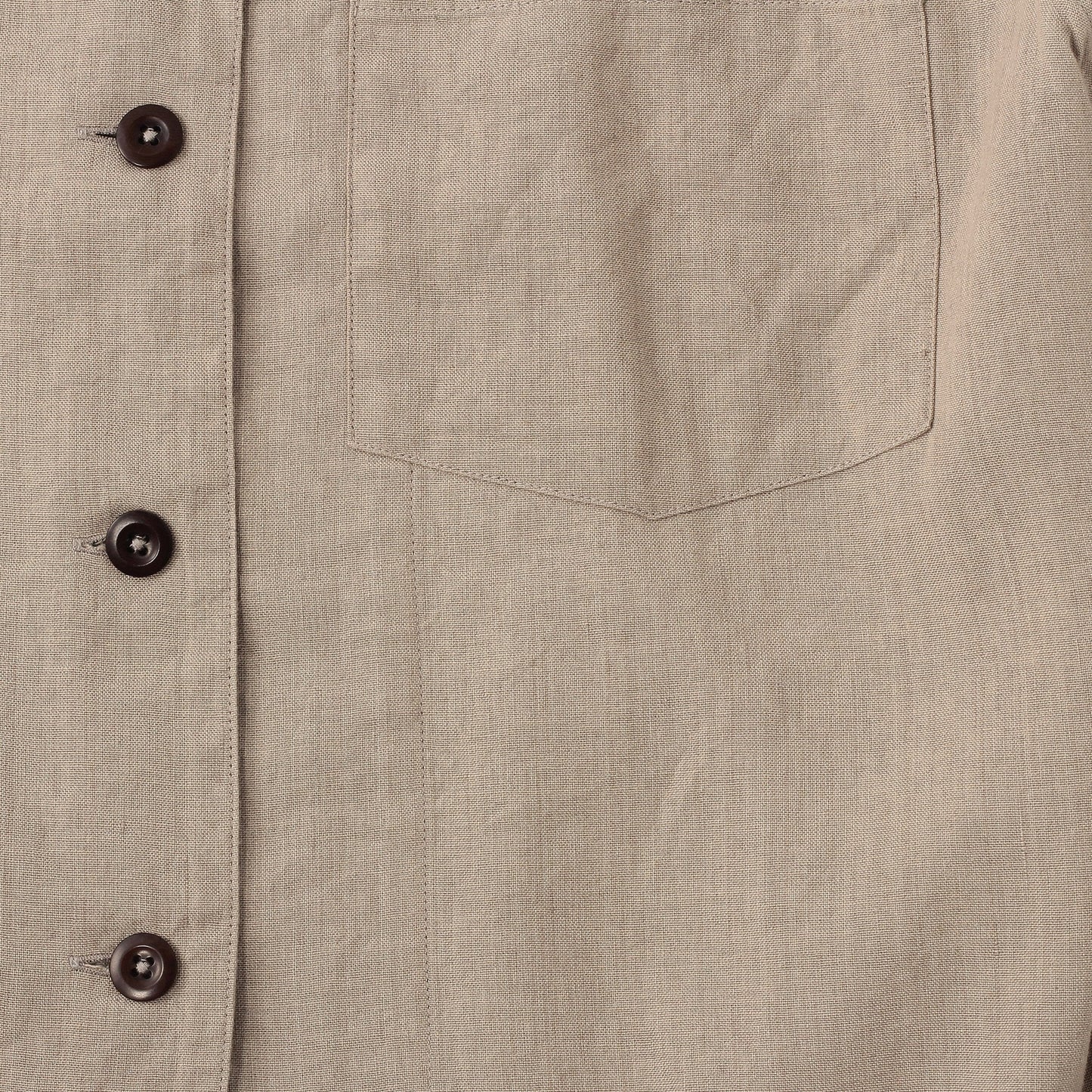 FADED LINEN COTTON PLAINWEAVE SHIRT
