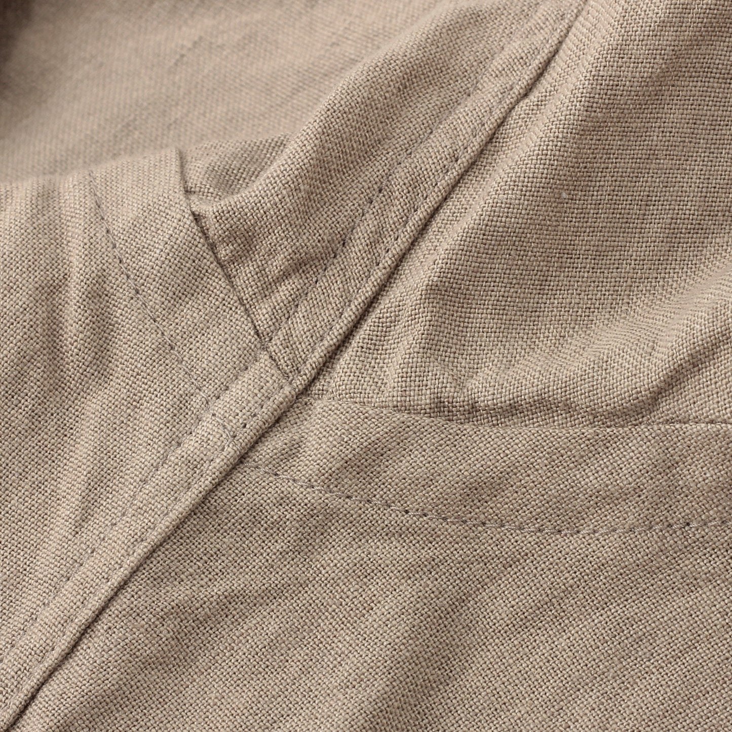 FADED LINEN COTTON PLAINWEAVE SHIRT