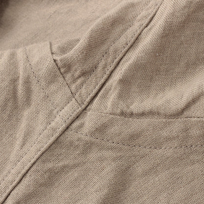 FADED LINEN COTTON PLAINWEAVE SHIRT