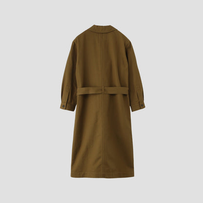 WOOL COTTON TWILL DRESS