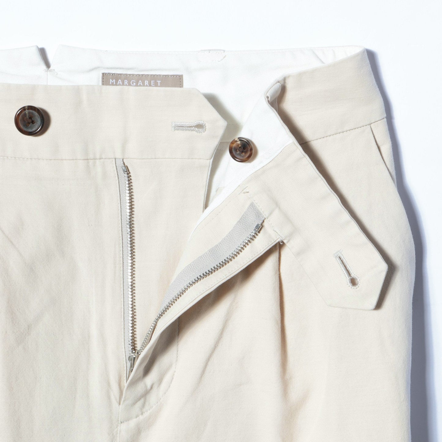 COTTON LINEN SILK TROUSERS