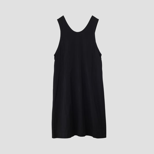 GLAZED COTTON CUPRA DRESS
