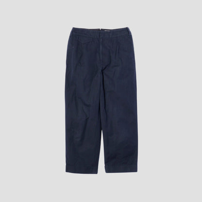 COTTON LINEN PLAIN WEAVE TROUSERS