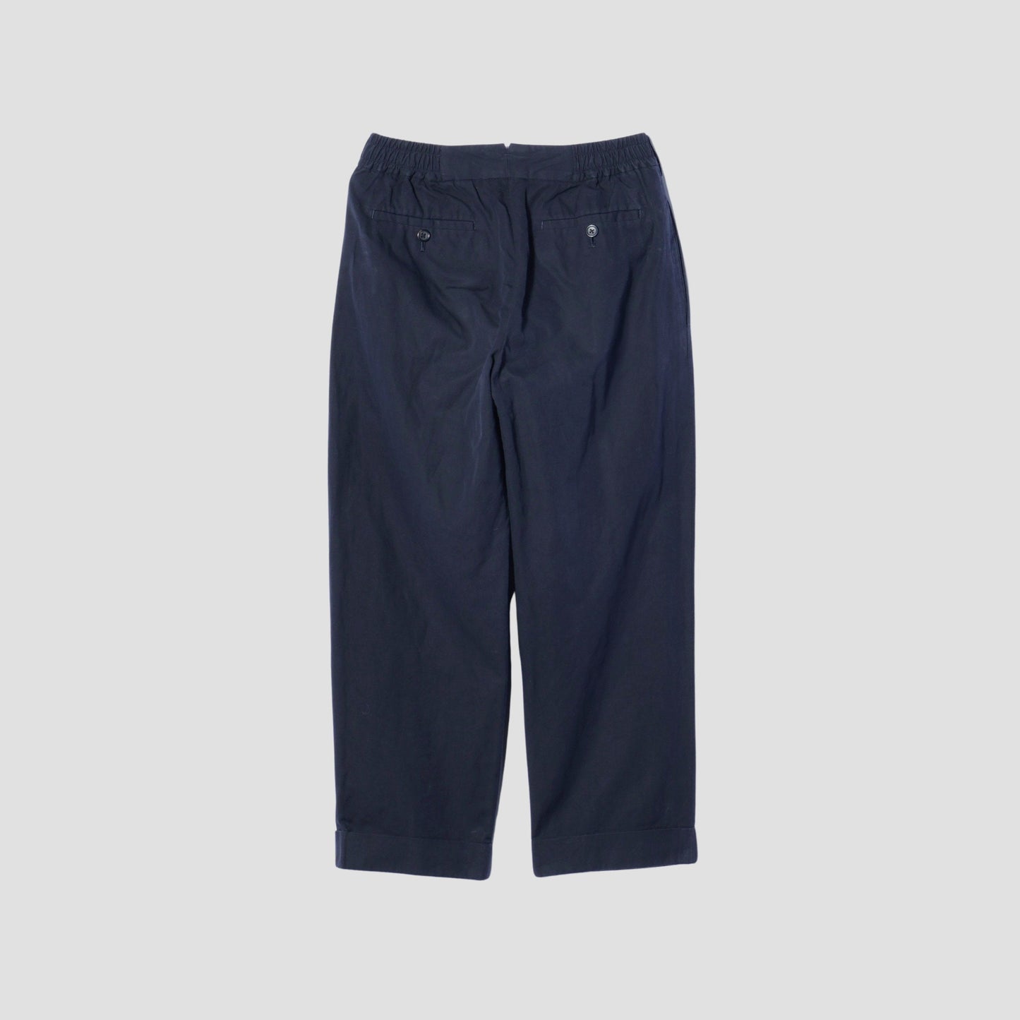 COTTON LINEN PLAIN WEAVE TROUSERS