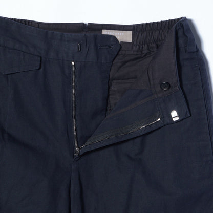 COTTON LINEN PLAIN WEAVE TROUSERS