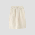 PLAIN WEAVE COTTON LINEN SKIRT