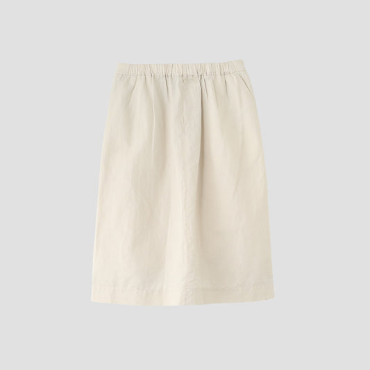 PLAIN WEAVE COTTON LINEN SKIRT